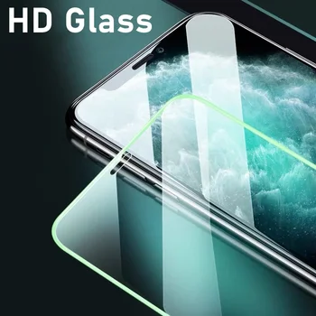 Tongdaytech Complet Curbat din Sticla Temperata de Film Pentru iPhone XS 11 Pro Max 8 7 6S Plus Fluorescență Ecran Protector Pentru iPhone XR SE