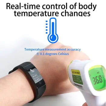 LIGE Termometru Ceas Inteligent Sanatos Heart Rate Monitor de Presiune sanguina Pentru Android ios Sport Brățară Inteligent Pulsera inteligente
