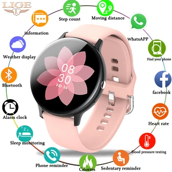 LIGE Femeia Telefon Bluetooth Smart Watch Femei Impermeabil Sporturi Ceas Fitness Tracker de Sănătate 2020 Nou Player de Muzică smartwatch Bărbați