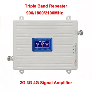 Mobil Semnal Repeater GSM 900 DCS 1800 WCDMA 2100mhz Tri Band Celulare Amplificator de semnal 2G 3G 4G telefon Mobil Amplificator Set