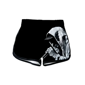 2018 EMINEM, Rapper Celebru 3D Imprimate pantaloni Scurți pentru Femei Hip Hop Stil de pantaloni Scurți EMINEM Moda Casual Fete Purta Potrivit pentru Vara