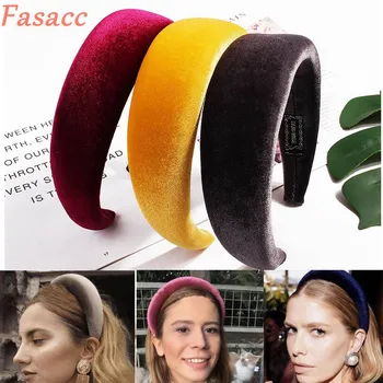 FASACC Catifea Rim Burete Hairband Moda Ramă Largă Femei Bentita de Par Benzi de Cap Banda de Noi coreeană Fată Femeie Accesorii de Par