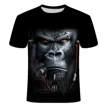 Vară stil nou 3d digitale de imprimare T-shirt, maimuță amuzant sus, pulover, casual, copii maneca scurta