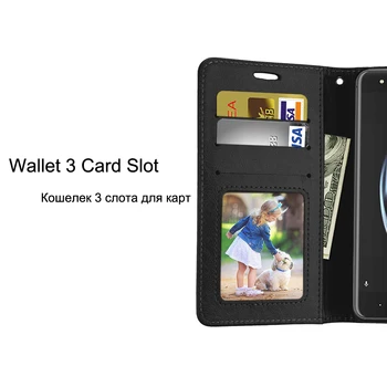 Portofel Caz pentru Sony Xperia C4 E5303 E5306 E5353 Flip Cover Stand Titular de Card din Piele PU Magnetice, Cartușe pentru Sony Xperia C4 Caz