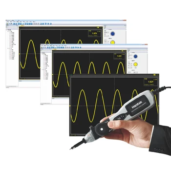 La Hantek PSO2020 pen osciloscop are 20 de automate funcțiile de măsurare și poate fi conectat la un calculator comprimat