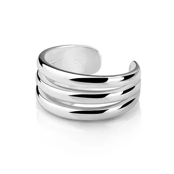Moda Simplu de Argint Pentru Femei Inel Masiv 925 inel argint femei Geometrice Neregulate Inele Exagerat Noutate Bijuterii