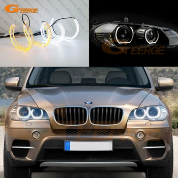 Excelent Ultra luminos Refit Lumina de Zi lumina de semnalizare DTM Style LED Angel Eyes inele de halogen Pentru BMW X5 E53 E70 X5M faruri