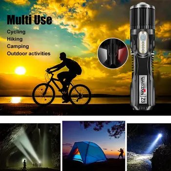 Două Culori Led-uri Lanterna Reglabil Focus 5000Lumens Puternic Lanterna USB Reîncărcabilă Biciclete Lumina 10Hours Nealunecoase rezistent la apa