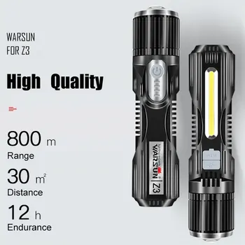 Două Culori Led-uri Lanterna Reglabil Focus 5000Lumens Puternic Lanterna USB Reîncărcabilă Biciclete Lumina 10Hours Nealunecoase rezistent la apa