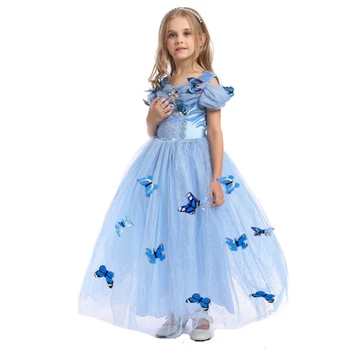 Fata Rochie de Printesa cu Costume de Aurora Cendrillon Belle, Jasmine Frumusete de Dormit Rochii Copil Copii Petrecere de Halloween Fancy Rochie