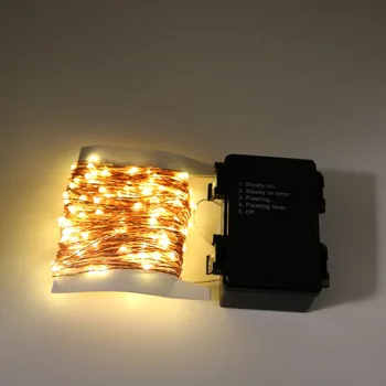 20M Impermeabil 6AA baterie Sârmă de cupru Lumini de Basm Cronometru Lanternă Petrecere Acasă la Grădină Weddinng Craciun cu LED-uri Lumini de Decor