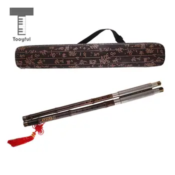 Tooyful Chineză Tub Dublu Flaut de Bambus Bawu Țeavă Concert de Flaut Bau G Ton cu Cazul Etnice Muzicale Populare de Suflat, Instrumente