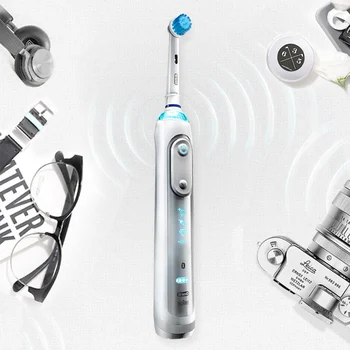 Oral B 9000 Periuta De Dinti Electrica 5 Modul Bluetooth Tehnologia De Detectare A Poziției 360 SmartRing Superior Curat Perie De Dinti