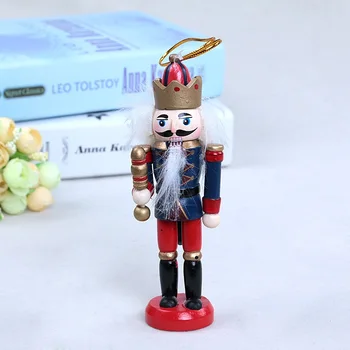 Xmas Tree Copii Papusa 12cm Lemn spargatorul de Nuci Soldat Figurine Miniaturale de Epocă, Lucrări de Păpuși de Anul Nou Decor Acasă de crăciun