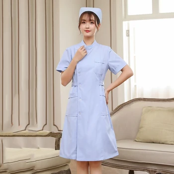 Unisex Nursing uniforme Maneca Scurta, Haine de lucru Doctor Îmbrăcăminte Perie uniforma S-3XL halat alb de doctor costum pentru femei nou
