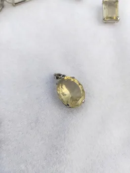 Naturale citrin cristal de Cuarț Colier Pandantiv de Vindecare de pietre naturale Aleatoare de forma pandantiv Forma aleatoare trimite 1buc