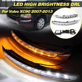 2 buc Auto Lumini de Zi LED DRL Pentru Volvo XC90 2007 2008 2009 2010 2011 2012 2013 Lampa de Semnalizare lampa de ceață Intermitent