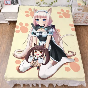 2019-August actualizare Anime NEKOPARA chocolat vanilie, nucă de Cocos fata sexy patura, plapuma de vară & pat de fibre de lapte foaie 150x200cm
