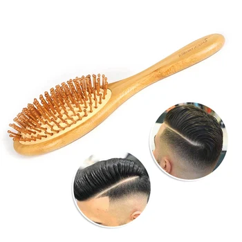 Perna Perie de Păr de Bambus Airbag Incurca Pieptene Descurca Anti-încreți Hairbush Cap de Masaj Scalpului Relaxa, de a Promova Circulația sanguină