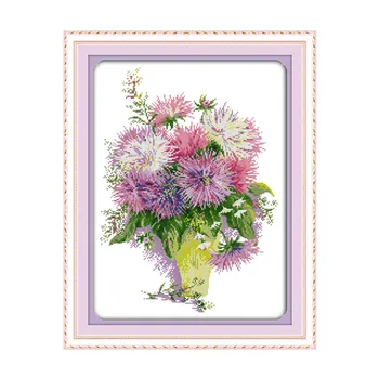 Asteri goblen kit de flori 18ct 14ct 11ct conta imprimate panza cusaturi de broderie manual DIY manual