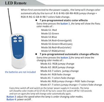 18-cheie 4 cheie de la Distanță folosi Numai pentru HOTOOK Lumini Subacvatice PAR56 RGB LED-uri de Lumină în aer liber