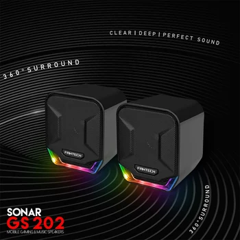 FANTECH GS202 RGB LED Difuzor MUFĂ de 3,5 MM si USB PLUG Jocuri Difuzor pentru FPS Joc CS Player Portabil de Boxe pentru PC Lat