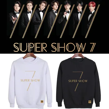KPOP coreeană de Moda, Super Junior SJ SuJr WORLD TOUR SUPER SHOW7 O-Neck Bumbac, Hanorace Pulovere Jachete PT676