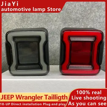 Pereche Spate LED stop Fumat Viziune Europeană a CONDUS lampă spate pentru Jeep Wrangler JL 2018 2019 cu Reverse lumina de frână de semnalizare