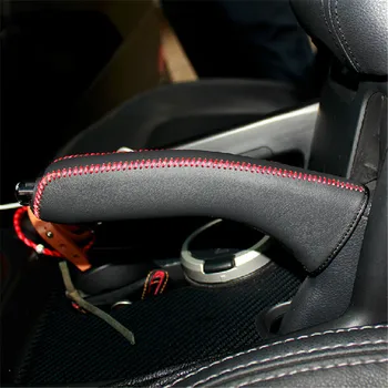 Interioare auto Ornamente Accesorii husă de Protecție se Potrivesc Pentru Kia Sportage R Masina frana de mana Capacul de Cusut Piele 1 buc 2 Culori