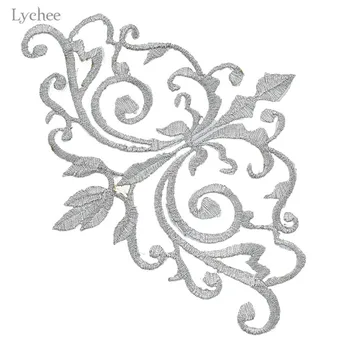 Lychee Viața 5pcs Aur, Argint Coase Pe Patch Înfrumusețarea Brodate Decor Îmbrăcăminte Patch-uri DIY Manual Consumabile de Cusut