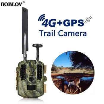 BOBLOV 4G Vânătoare Camera Foto Capcane Viziune de Noapte GSM MMS SMTP Infraroșu Traseu FTP Vânător GPS Camera WildKamera Camera de Vânătoare