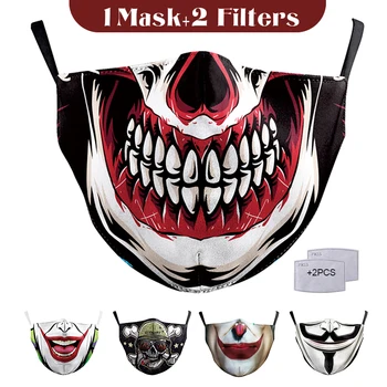 Gura mare Serie Mască de Craniu de Imprimare Tesatura Masca de Protecție PM 2,5 Gura-Mufla de Praf Lavabile Refolosibile Masca de Bumbac Măști