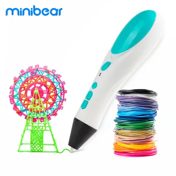Minibear de Imprimare 3D Pen 20 de Culori la 100 de Metri de PLA Filament Copii DIY Desen Stilou Pentru Educația Copilului Jucarii Cadouri de Ziua de nastere