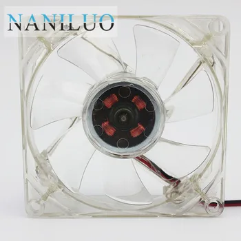 NANILUO calculator pc ventilator de 80mm cu 4ea condus 8025 8cm tăcut DC 12V LED luminos șasiu molex 4D plug ventilator axial
