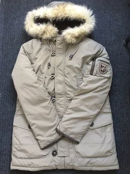 2020 Nou brand de îmbrăcăminte jachete groase ține de cald bărbați este de înaltă calitate în jos jacheta guler de blană cu glugă sacou în jos haina de iarna de sex Masculin
