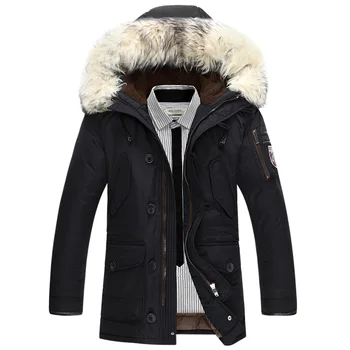 2020 Nou brand de îmbrăcăminte jachete groase ține de cald bărbați este de înaltă calitate în jos jacheta guler de blană cu glugă sacou în jos haina de iarna de sex Masculin