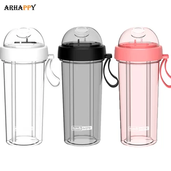 Apa fierbinte de Băut Sticla pentru Sticla de Apa cu Paie Creative Fitness BPA Gratuit cu Dublă utilizare Sticle de Apă Balon pentru Fata