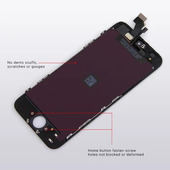 AAA+++ Calitate Tinama Nici un Pixel Mort LCD Pentru iPhone 5 Ecran LCD Cu 3D Touch Ecran Înlocuire Digitizer Montaj Gratuit Shipp