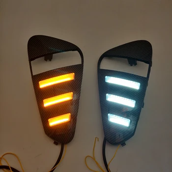 Pentru Geely coolray(SX11) 2019-2020 DRL Lumini de Zi LED 12V Lumina lămpii de Ceață cu mustang stil curge, se transformă