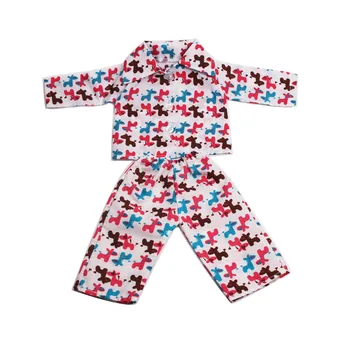 18 inch Fete papusa pijamale de Colorat ponei pijamale costum de jucarii pentru Copii rochie American nou-născuți haine se potrivesc 43 cm accesorii pentru copii c21