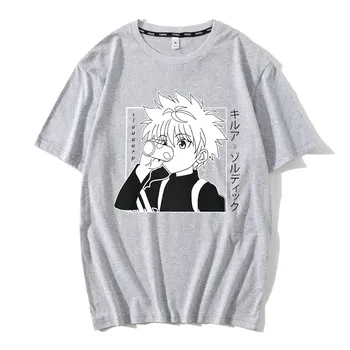 Bărbați Femei T-shirt, Blaturi Kawaii Hunter X Hunter Tricou Killua Zoldyck T-shirt Echipajul Gât Moale Montate Anime Manga Tricou Haine