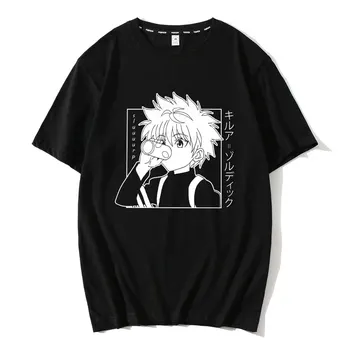 Bărbați Femei T-shirt, Blaturi Kawaii Hunter X Hunter Tricou Killua Zoldyck T-shirt Echipajul Gât Moale Montate Anime Manga Tricou Haine