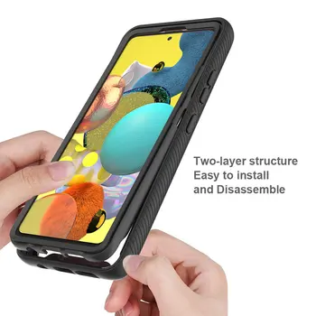 Pentru Samsung A51 5G Caz Transparent Telefon rezistent la Socuri Caz Pentru Samsung Galaxy A51 5G SM-A516B A516B A516 de Protecție Capacul din Spate