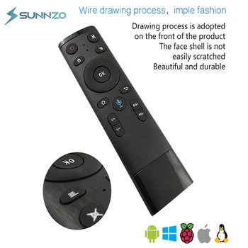 Q5 Control Vocal 2.4 GHz Wireless Air Mouse-ul Google Gyro Senzor IR Control de la Distanță cu Microfon Pentru Android TV Box T9/X96 mini