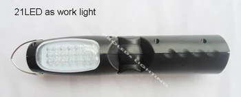Livrare gratuita 2 in 1 multifunctional portabil 21+5 LED flash led lumina de lucru pliabil lucru cu LED-uri lampa de control lumina garaj