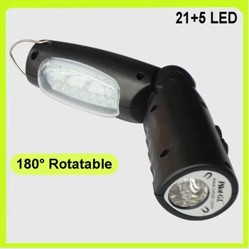 Livrare gratuita 2 in 1 multifunctional portabil 21+5 LED flash led lumina de lucru pliabil lucru cu LED-uri lampa de control lumina garaj