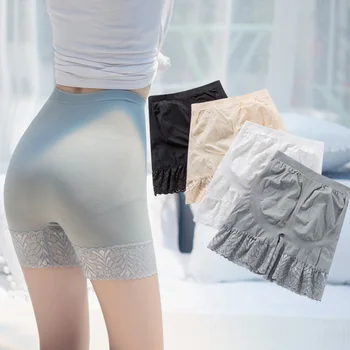 De mari dimensiuni Dantela de Siguranță Pantaloni scurti Femei Vara Respirabil Expuse Pantaloni Chilotii Sub Fusta Scurt, Dresuri