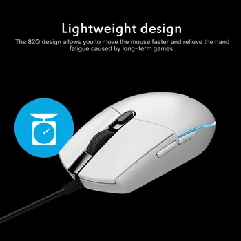 G102 cu Fir Gaming Mouse 8000 DPI Backlit Mecanice Mouse-ul Butonul Lateral Orbire Mouse-ul Macro Laptop USB Biroul de Acasă