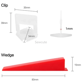 1,5 mm Placi de Nivelare Sistem de 400buc Clipuri+100buc Reutilizabile Pene de Auto Nivelare Placi de Plastic SpacersT de Blocare pentru Podea, Perete Ceramica