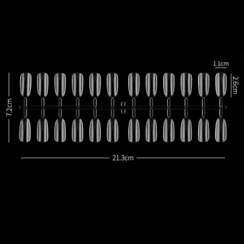 240 Felie Eliptice Transparent de unghii cu Gel Unghii Carte de Afișare Grafic de Unghii de Arta Afișare Card de Card de Culoare Arată unghii stil probe